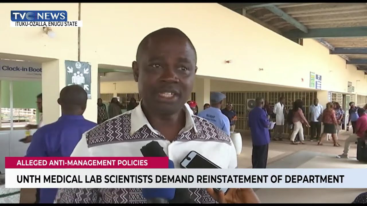 Medical Lab Scientists Protest At University Of Nigeria Teaching Hospital
