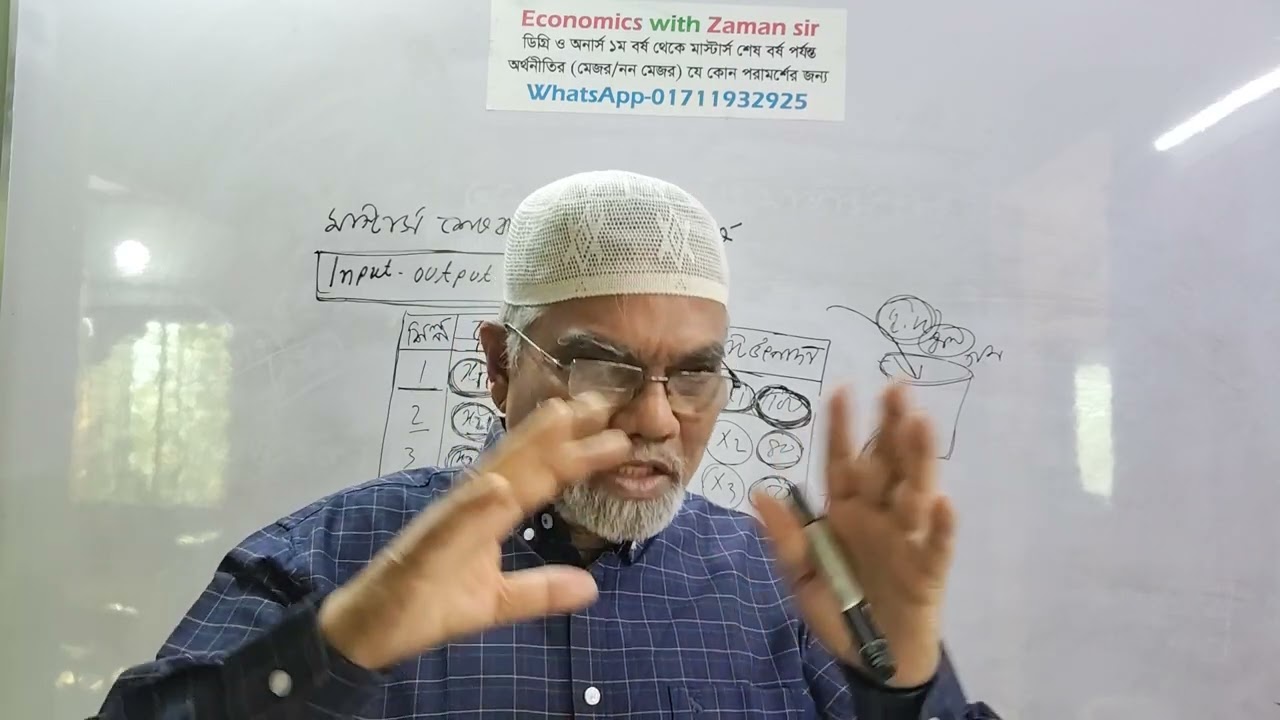 অর্থনীতি অনার্স দ্বিতীয় বর্ষ ও মাস্টার্স শেষ বর্ষের জন্য উপাদান উৎপন্ন বিশ্লেষণ, লেকচার-১।