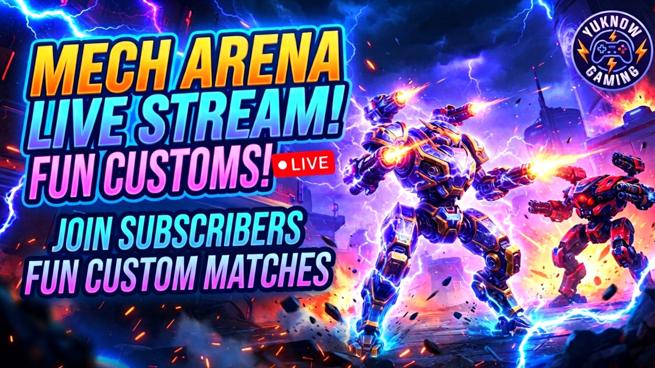 MA #189 // 🔥 LET'S PLAY FUN CUSTOMS TODAY 🤩 F2P HERE! #mecharena #mecharenalive #livestream