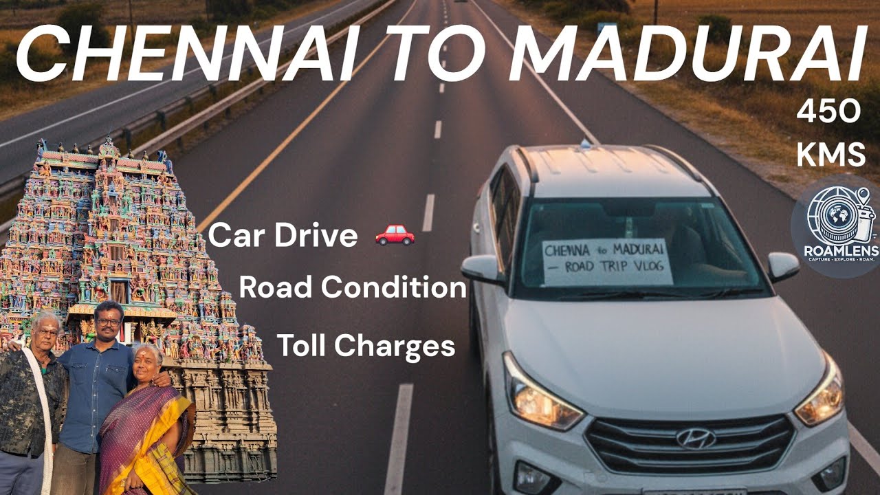 Chennai to Madurai | 450 Kms | Road Trip in Car 🚗 | Travel Vlog