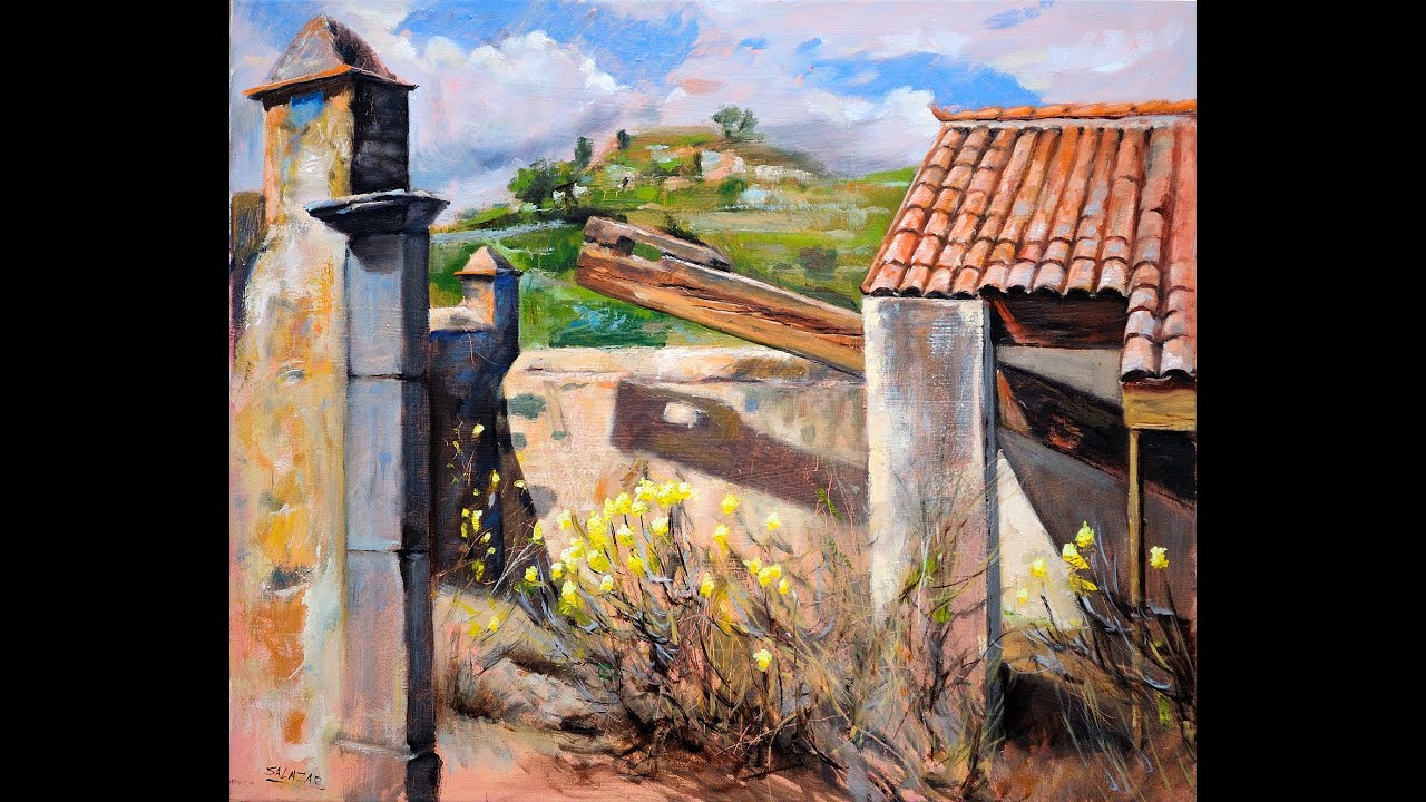 Oil landscape -Plein air painting - Sketch. Paisaje plein air