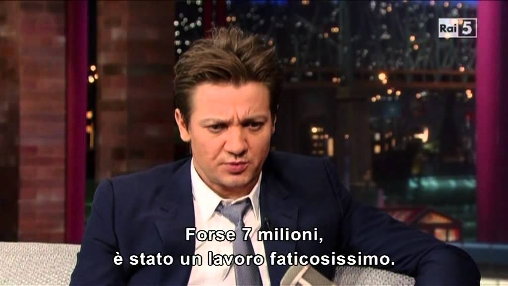 Jeremy Renner @ David Letterman Show 17/01/13 SUB ITA