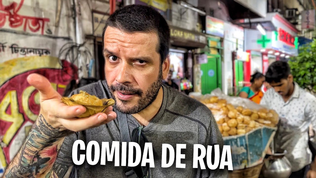 PROVANDO COMIDA DE RUA NOTURNA NA INDIA 😳