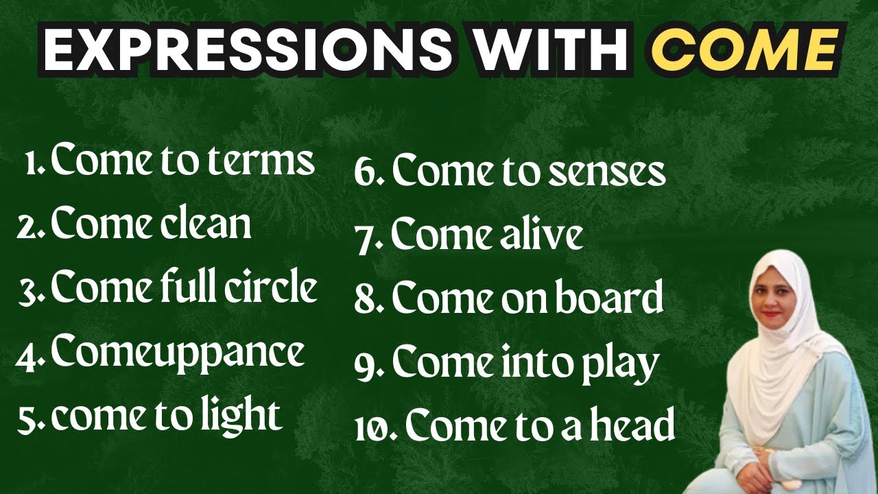 10 Common English expressions with COME - Spoken English Lesson