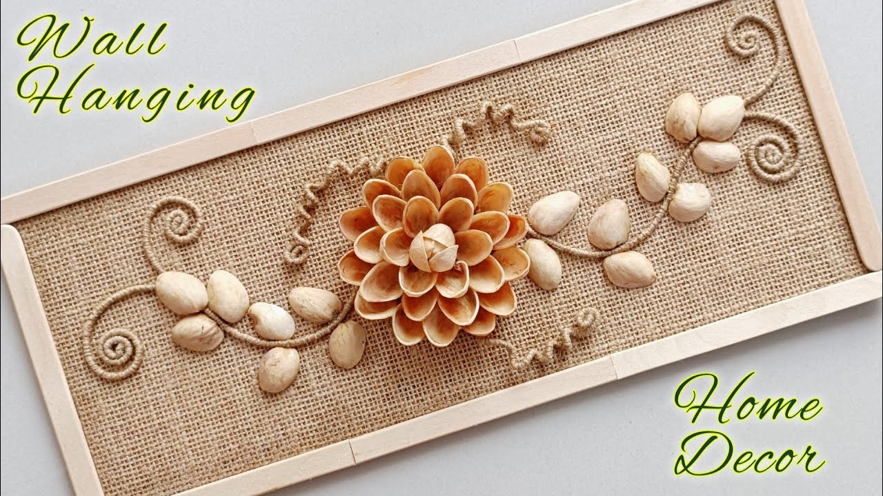 Wall Hanging showpiece making at home | DIY Home Decor | Amazing Craft with Waste Pista Shells
