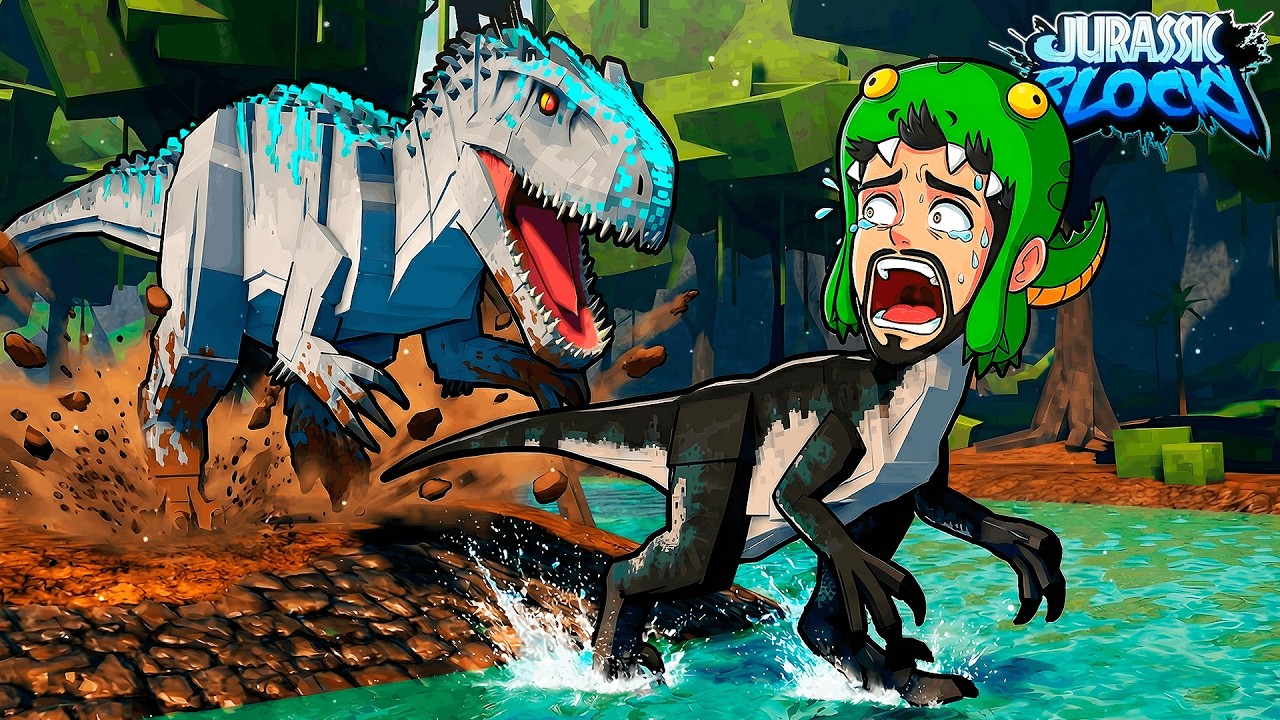 VIREI SEGURANÇA DO ROHSAL E DEU MUITO ERRADO!! | Dinossauros - Jurassic Blocky