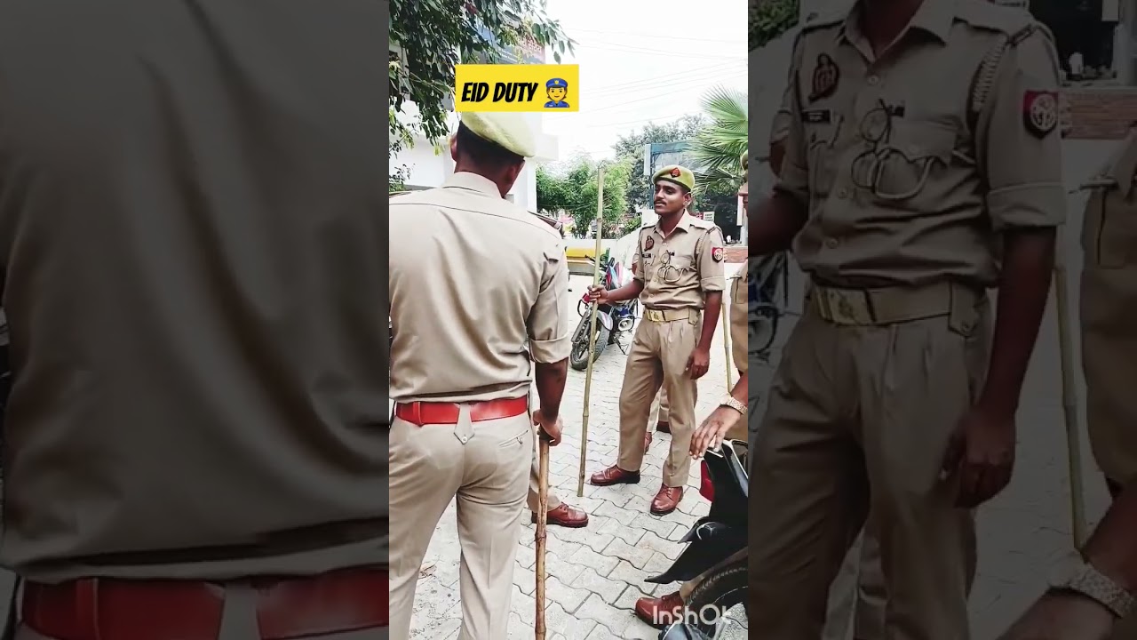 police 👮sub inspector's Eid duty #viral #subinspector #2023 #sambhal #संभल duty @sub_insp_pankaj
