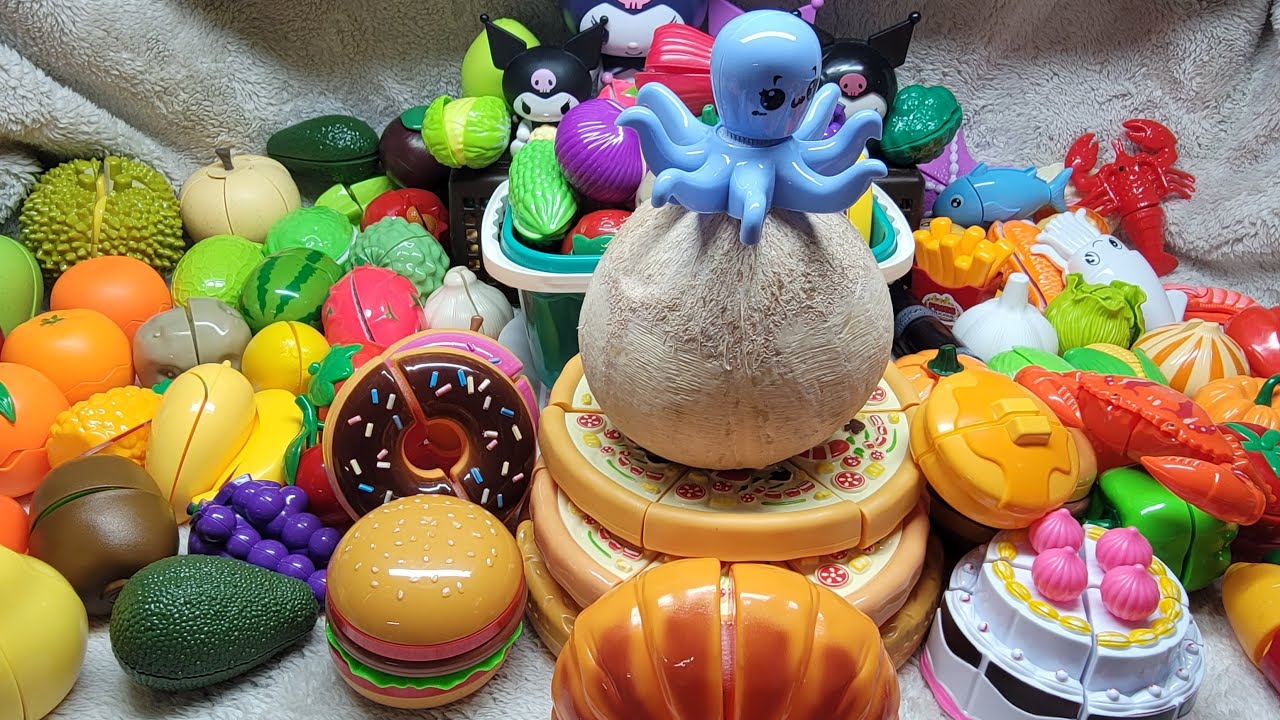 Satisfying cutting🍉🫛🥑🍅🍉🍏 Fruits yummy pizza 🍕 🎂  🍔 & Vegetables ASMR live