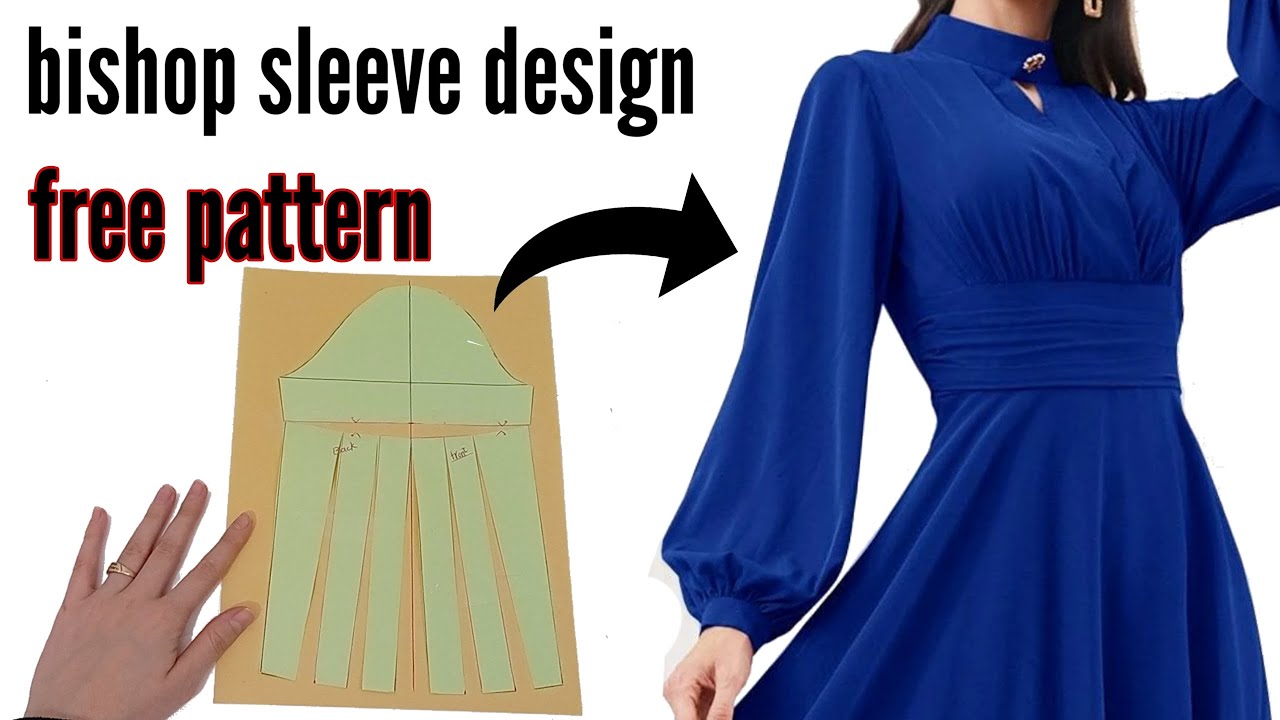 Amazing New sleeve design step by step/bishop sleeve sewing with elastic