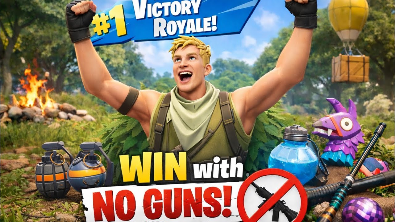 NO GUN'S WIN in Fortnite (no talking)
