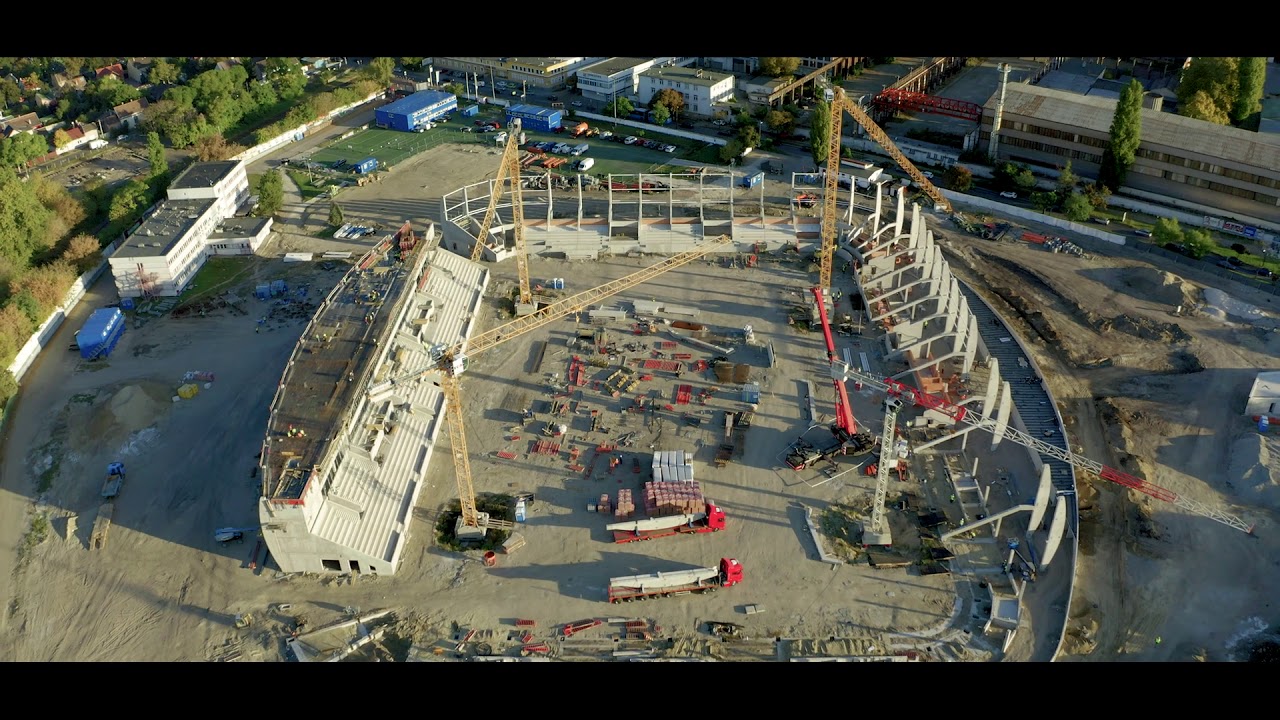 Bozsik Stadion épitési munkálatai 2019. április-december