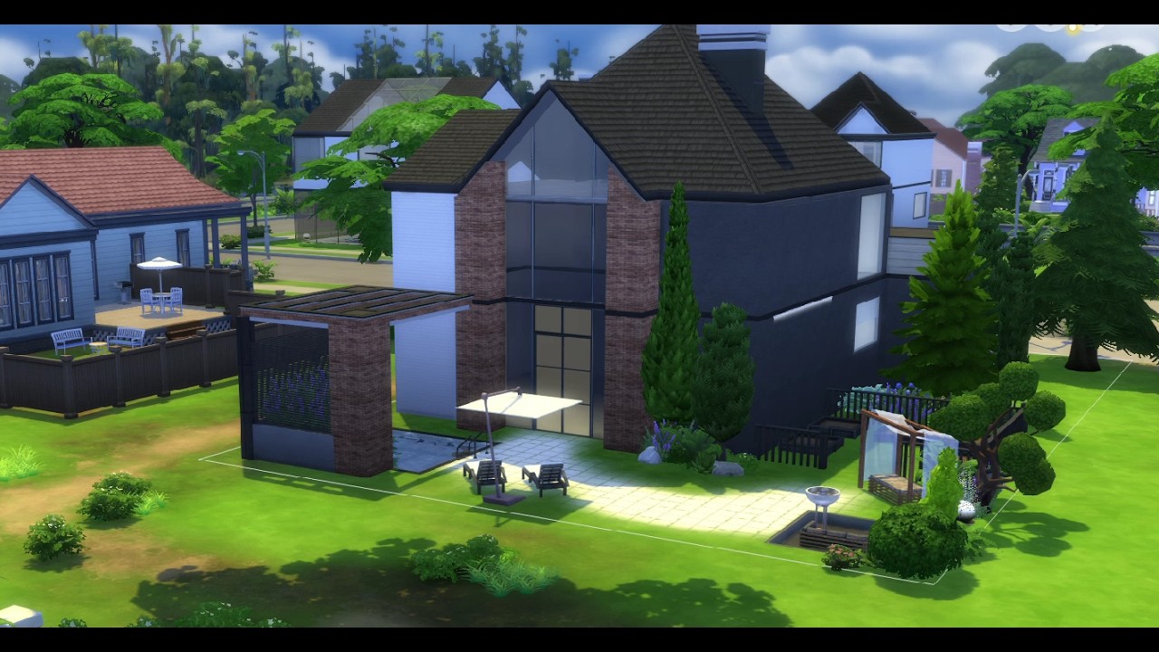{1} modern house | The Sims 4: szybkie budowanie