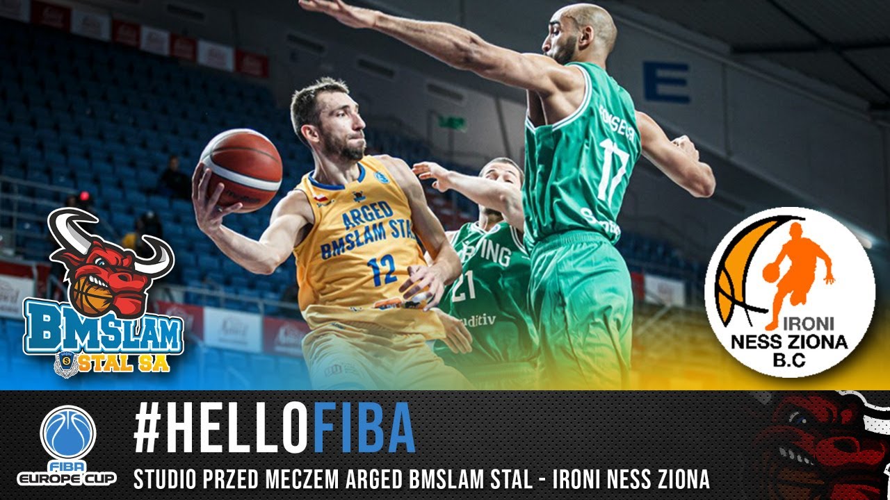 #HelloFIBA Studio przed meczem ARGED BMSLAM Stal -  Ironi Ness Ziona