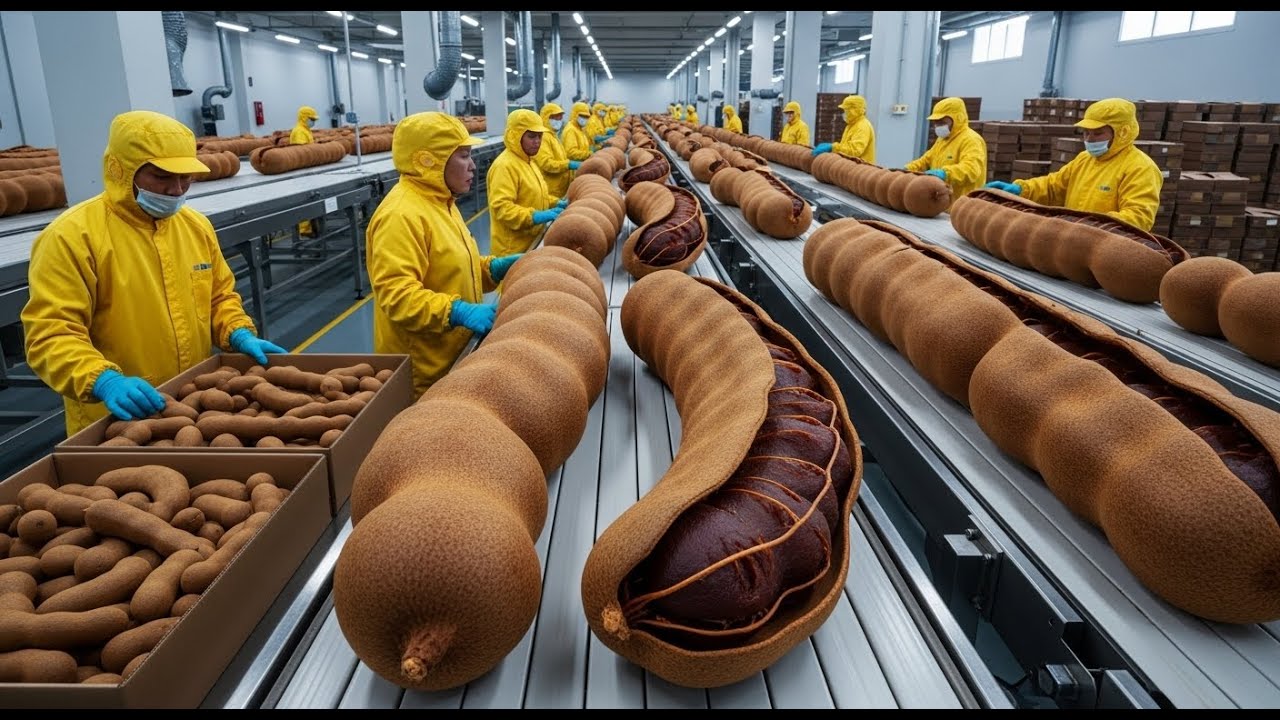 How tamarind pickle is made (Full Factory Process)