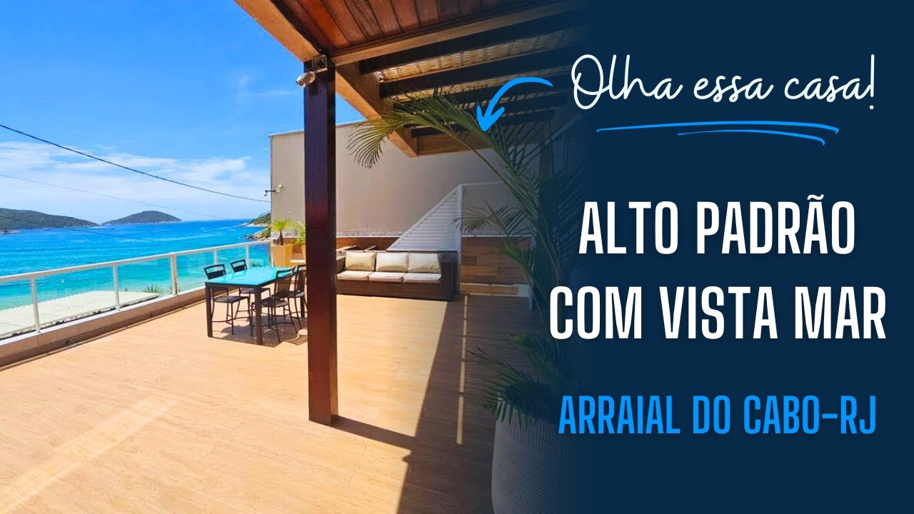 CASA DE ALTO PADRÃO COM VISTA MAR | ARRAIAL DO CABO-RJ