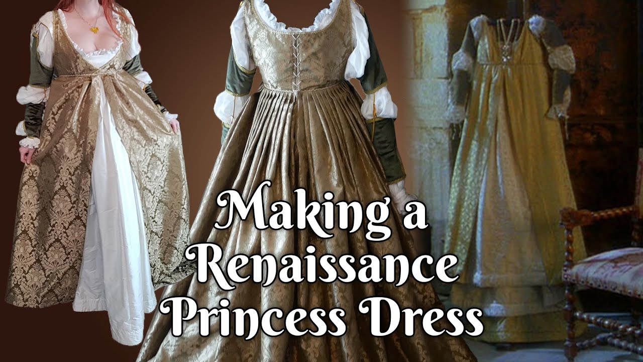 I Make a Historical Princess Dress | Ever After Italian Renaissance 1490s Giornea - Part 6