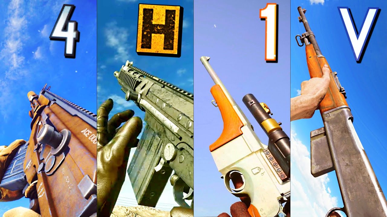 Playing with the Most Powerful Guns in different Battlefield games... 2021