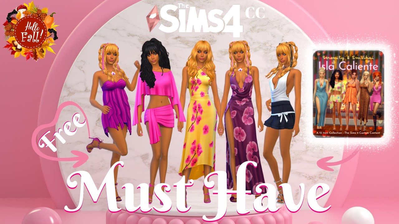 The Sims 4 CC Review 🍂 Isla Caliente Collection by Serenity & ImVikai 🍂 Fall by Pinki