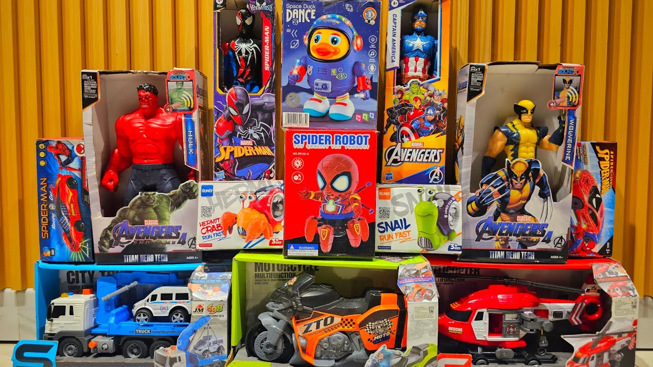 Unboxing Truk Oleng, Mobil Ambulans, Truk Pemadam, Excavator, Bajai, Helikopter, Truk kontainer