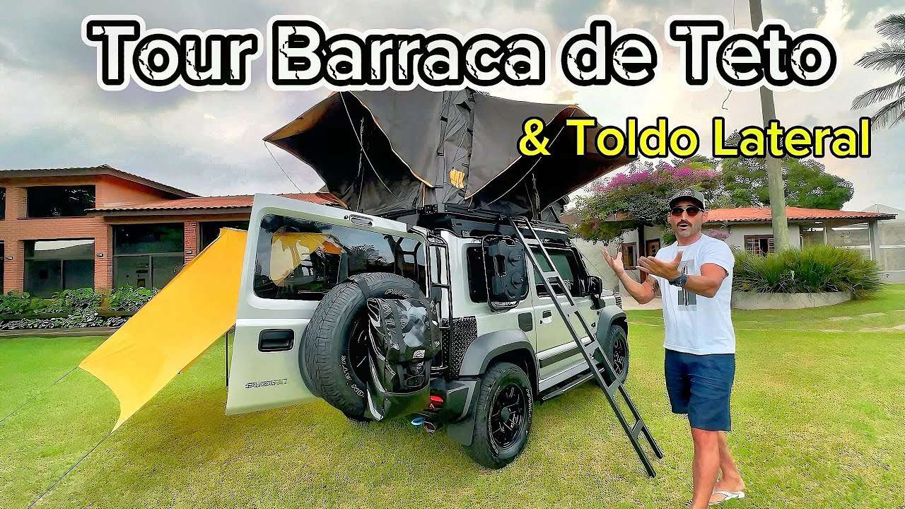 Barraca de Teto e Toldo Lateral da MKK em detalhes #offroad #jimny #suzuki #4x4 #barracadeteto
