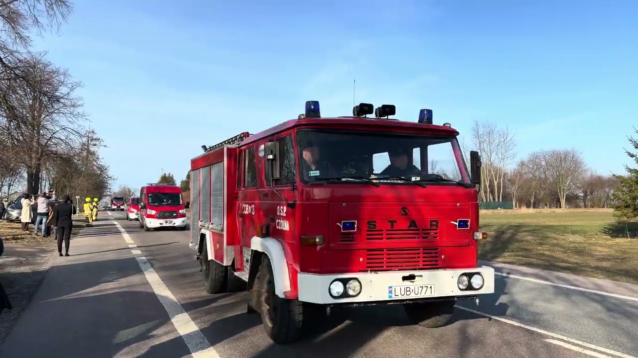 Powitanie nowego średniego samochodu ratowniczo - gaśniczego dla OSP Sobieszczany