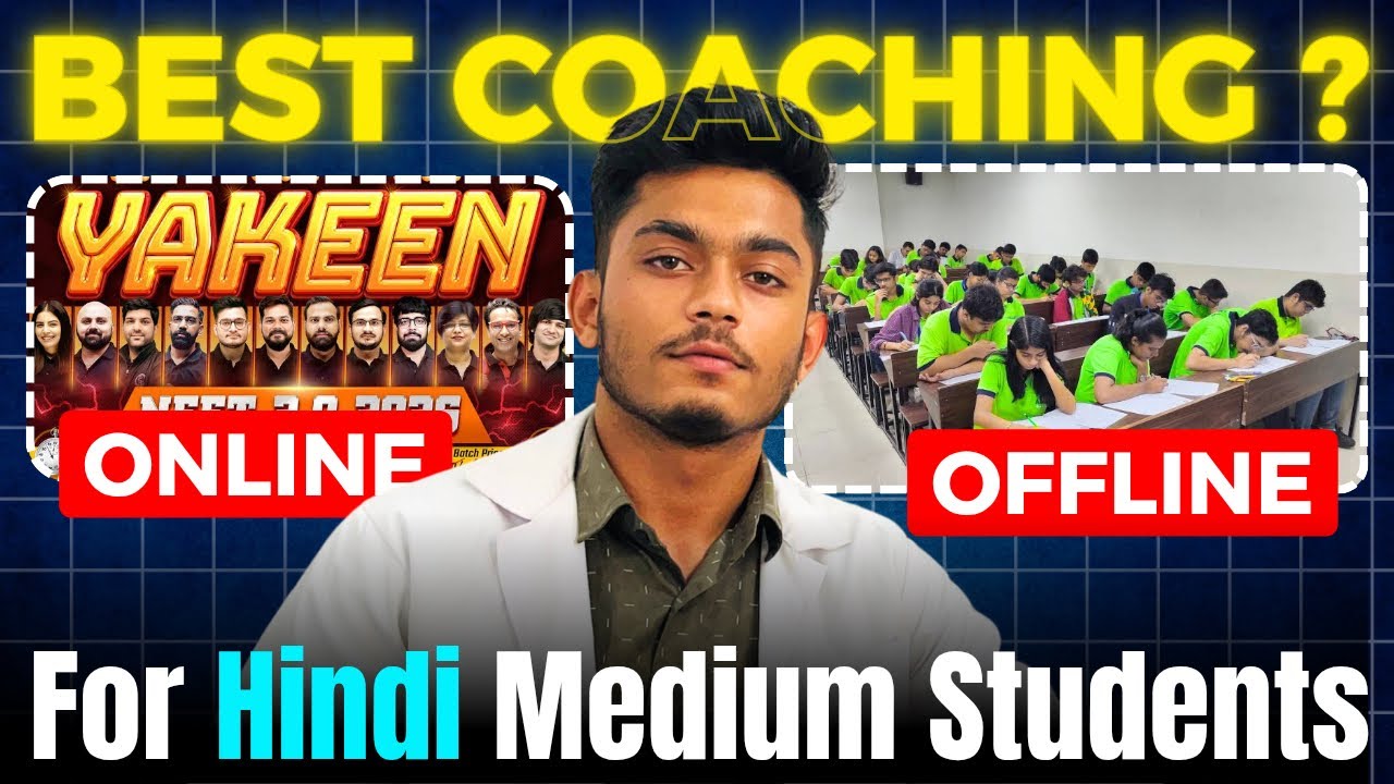 Best Coaching for HINDI MEDIUM students🔥 ONLINE vs OFFLINE 🤫 #neet #pw #allen #bestcoaching #viral