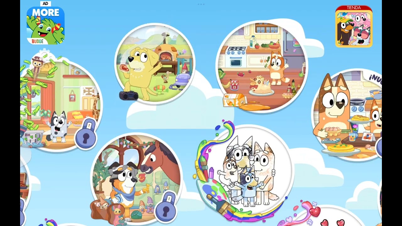 Jugando El juego de blue y bingo (Se portan mal) 