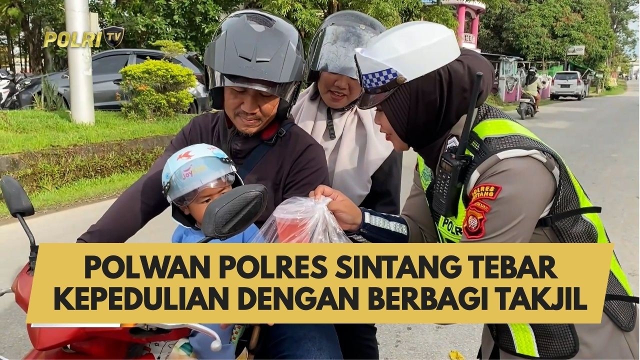 POLWAN POLRES SINTANG TEBAR KEPEDULIAN DENGAN BERBAGI TAKJIL