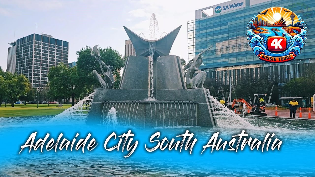 4K Walking Tour of Scenic Adelaide City - South Australia