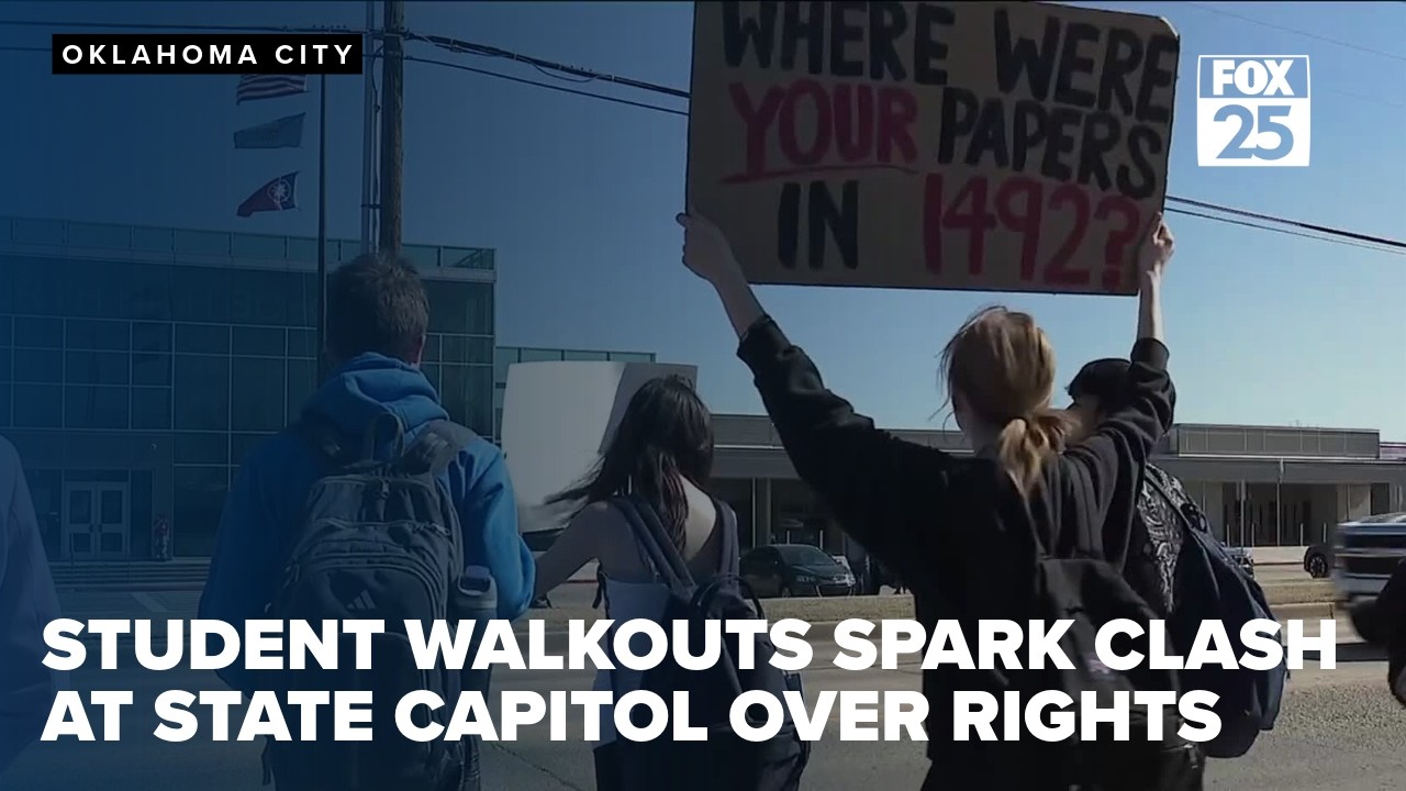 Student walkouts spark partisan clash at state Capitol over rights, consequences
