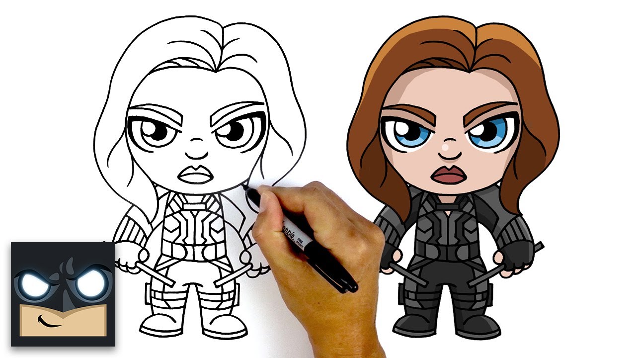 How To Draw Black Widow | Step By Step Tutorial