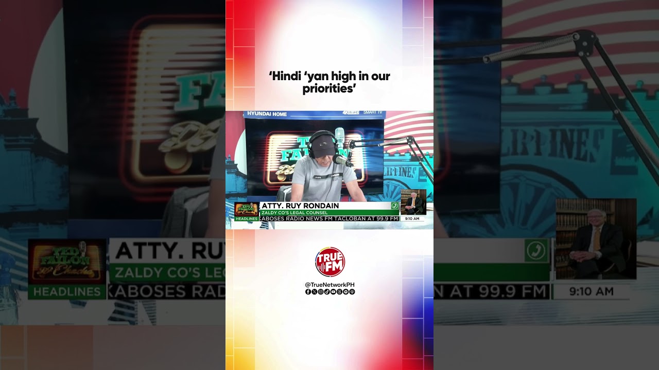 &lsquo;Hindi &lsquo;yan high in our priorities&rsquo; | Ted Failon & DJ Chacha