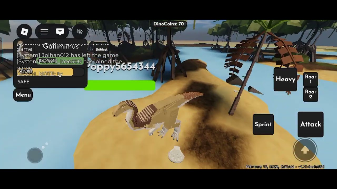 Playing jurrasic blocky(it's amazing) 