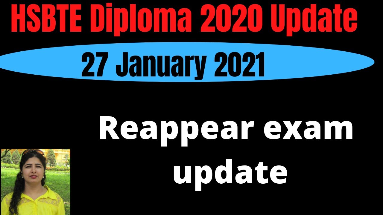 hsbte reappear exam update| HSBTE Exam 2020 | Haryana Polytechnic Latest  2021