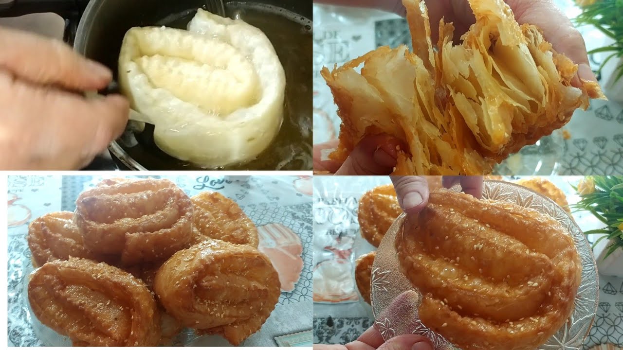 سبب غيابي مع اروع 😍خشخاش تقليدي 🇩🇿 منفخ منبل ومورق بدون آلة توريق لاخميرة لا خل لا زبدة ولا سمن