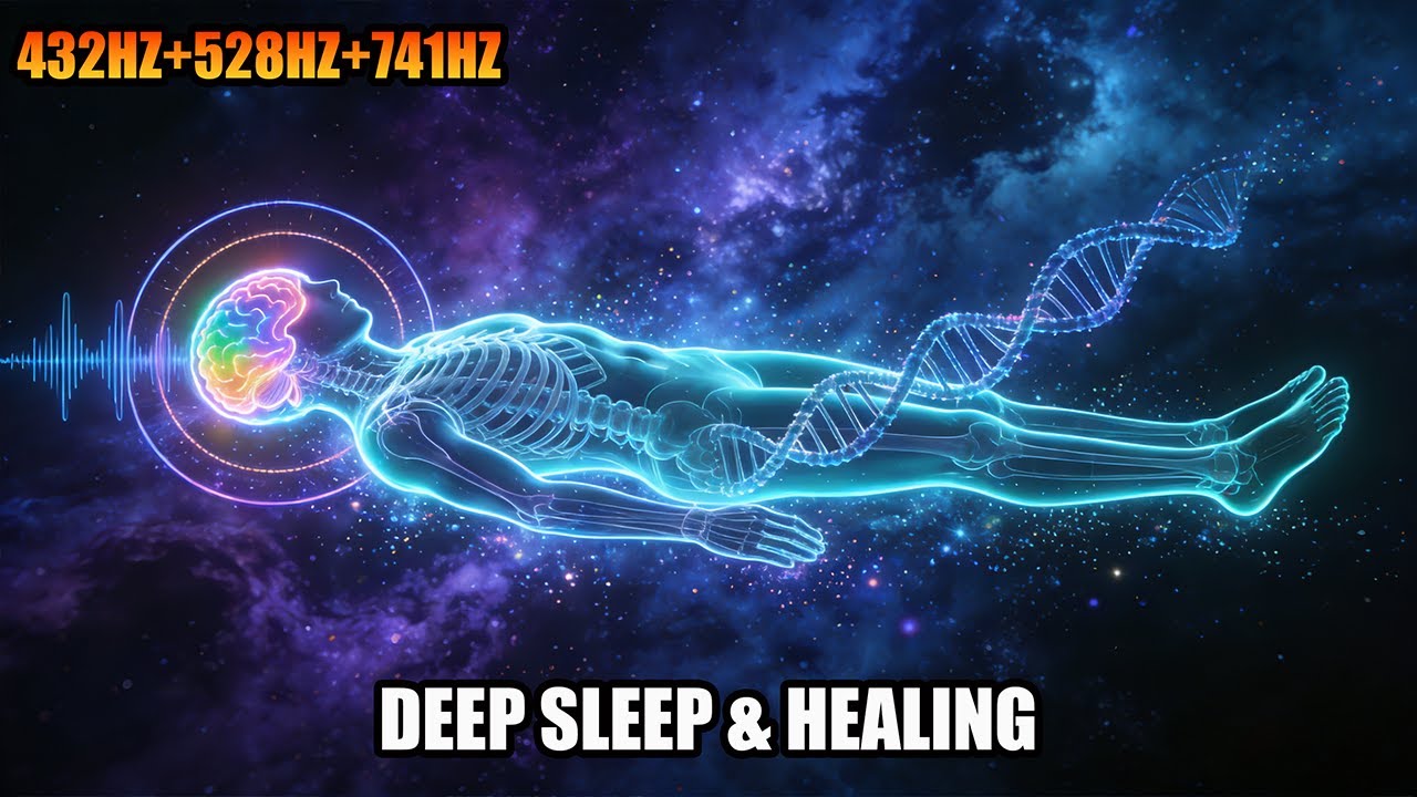 432Hz + 528Hz + 741Hz | Deepest Healing Sleep: Boost Immune System, Accelerate Healing & Perfect