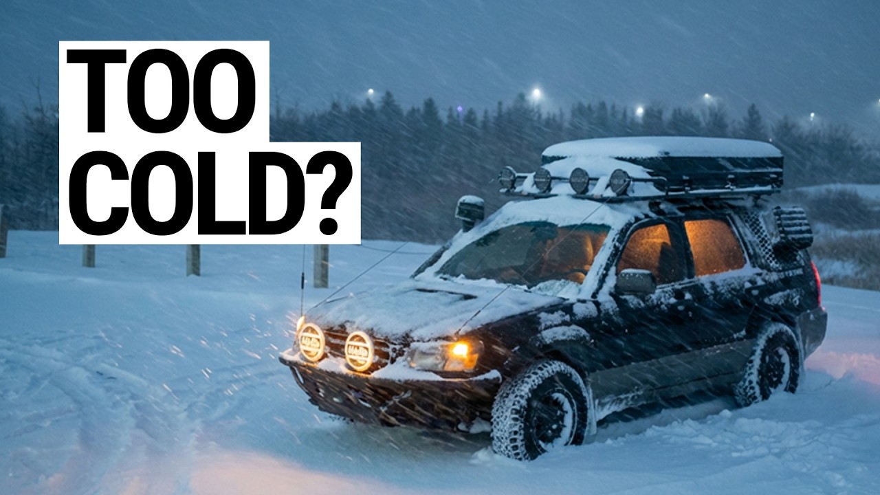 Stealth Camping in my Subaru During a Blizzard!