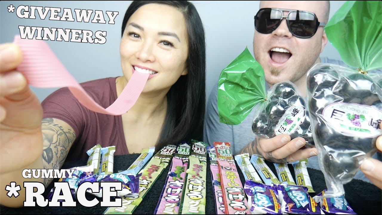 FRUIT ROLL UP GUMMY *RACE + GIVEAWAY WINNERS | SASVlogs