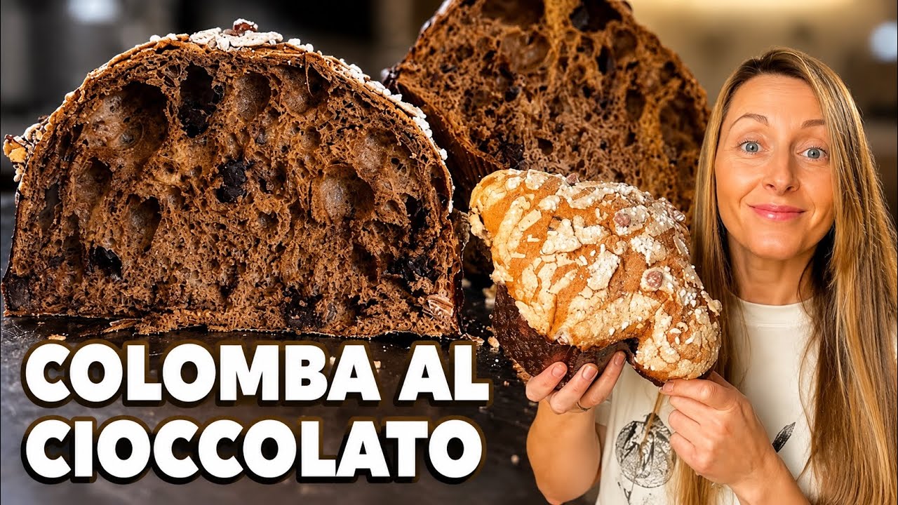 Colomba al Cioccolato 🍫 Contemporanea con Lievito Madre – Alveolatura da Sogno