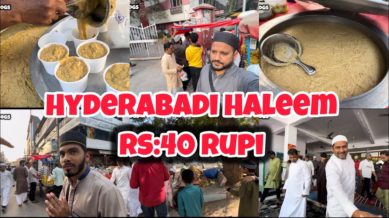 Rs:40” Hyderabadi Pure Haleem || Explore Hyderabad Market “ Rs:10 😱” Comment Karo Jaldi Jaldi 