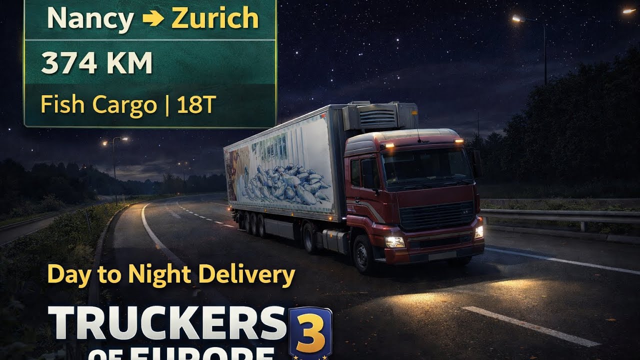 Realistic Truck Driving at Night 🌙 | TOE3 Gameplay