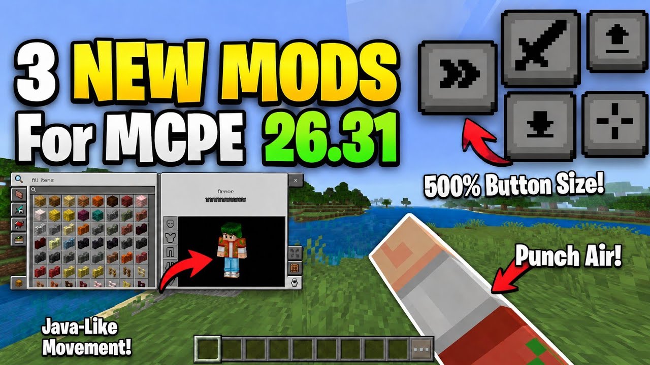 3 NEW Mods For MCPE 26.31 | LeviLauncher For Minecraft