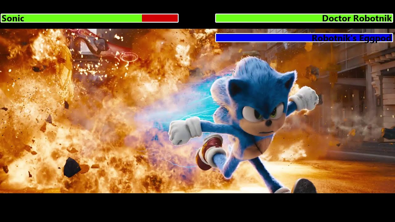 Sonic the Hedgehog (2020) Final Battle with healthbars