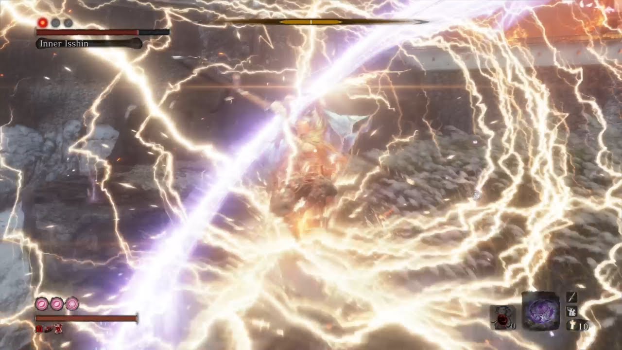 Sekiro - Inner Isshin - Sakura Dance Lightning Reversal & Lazulite Sacred Flame