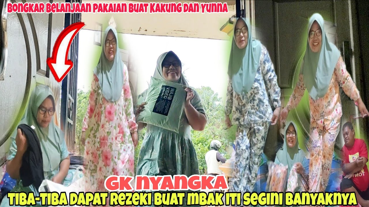 Bongkar belanjaan pakaian buat Kakung dan Yunna ||  tiba-tiba dapat rezeki buat mbak iti ⁉️