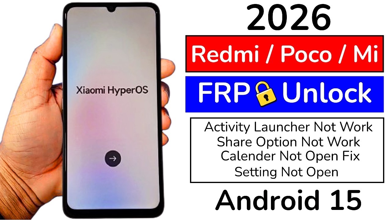 Xiaomi FRP Bypass 2026 | Redmi/POCO/Mi Google Account Unlock Android 15 (Without PC) | New Method