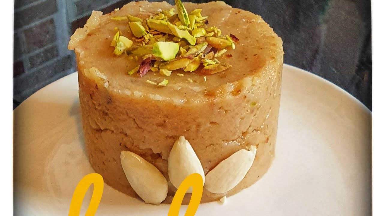 Dessert Rezept/Grieß  mit Kokosmilch/pakistanische und indische Dessert/HALVA/ koch  mit Sultana.