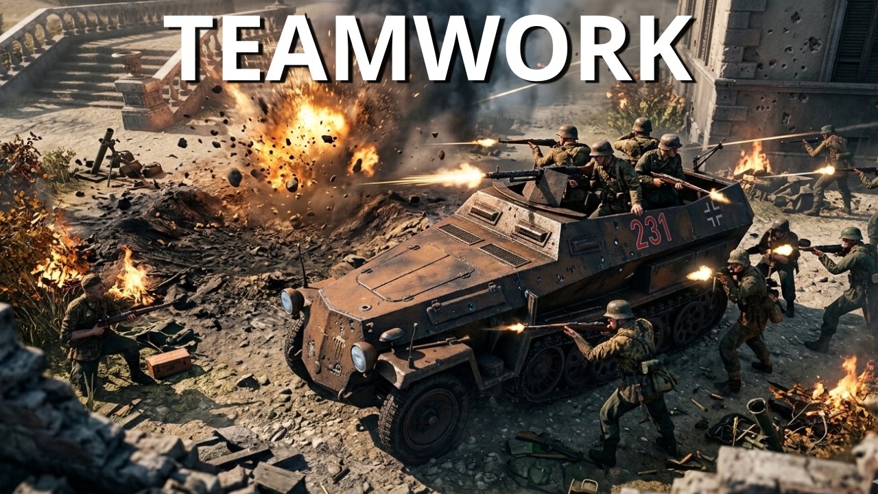 Un buen trabajo en equipo - 4 vs 4 - company of heroes 3