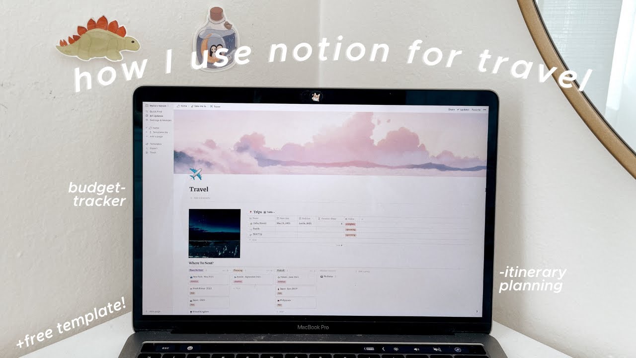 HOW I USE NOTION FOR TRAVEL | hawaii trip setup + free template! 💻  ✈️