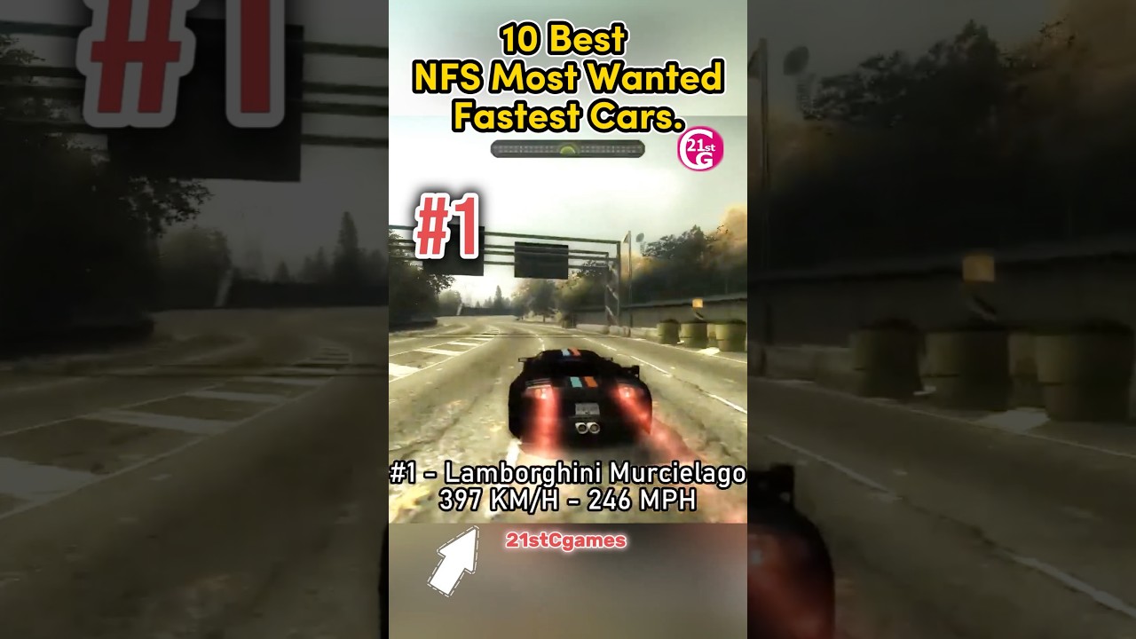 10 Best NFS Most Wanted Fastest Cars. Racing GAME.